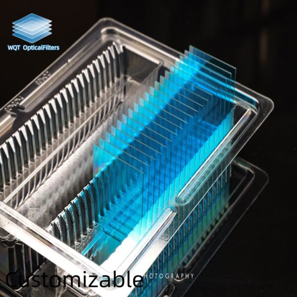 IMG_8456 OEM ODM Custom Optical Parameters Size Square Blue Glass Optical Filters for Industrial Optical Equipment